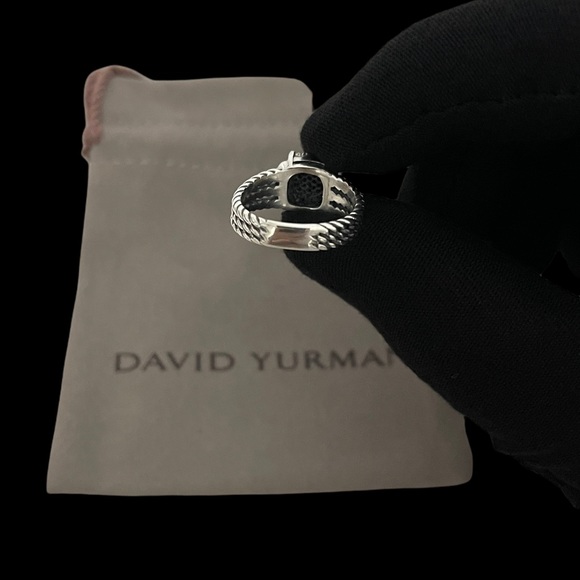 David Yurman Petite Wheaton Pave Diamond Ring Size 6 - Picture 4 of 8